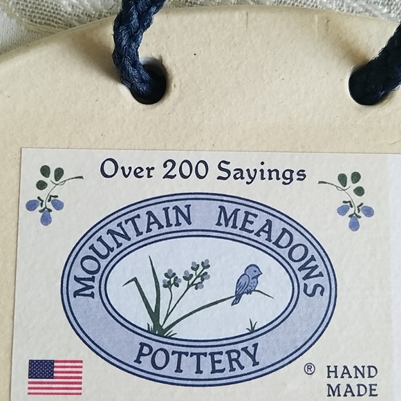 Mountaine Meadows Pottery Boating Like A Kid Wall Plaque 5 1/2 X 3 1/2